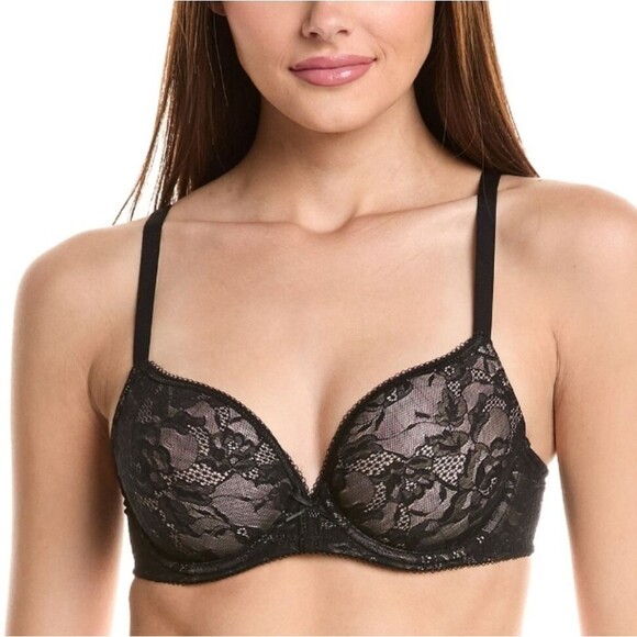 wacoal lace finesse contour bra black size 34D - Picture 1 of 6